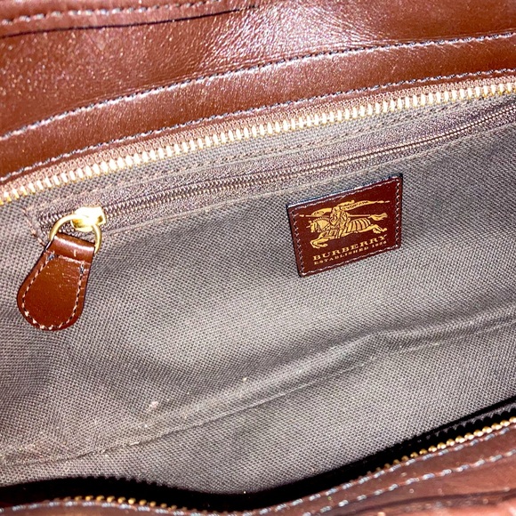 Burberry Haymarket Leather Front Pocket Bag - Picture 3 of 8